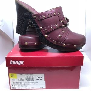 New in box! Purple/Plum Bongo Mules/Clogs 8.5M